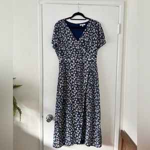 Madewell Wrap Front Midi Dress in French Floral